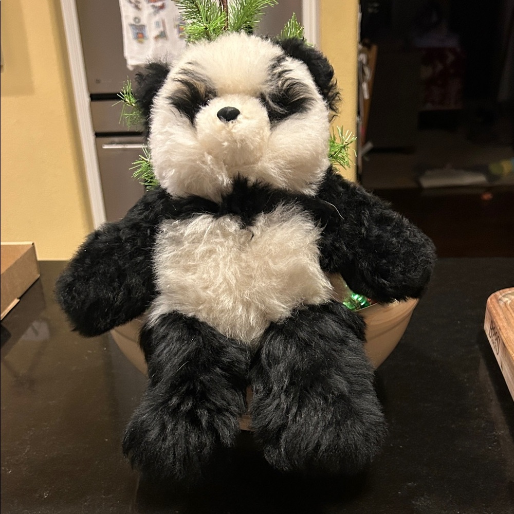 Panda Bear made of Alpaca fur